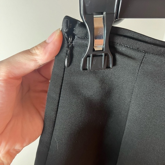 VTG 80s Couture Melinda Eng 100% Silk Black Formal Cocktail Pencil Skirt Size 4 - Picture 3 of 5